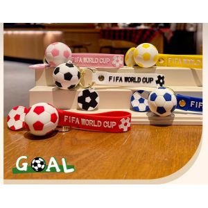 Creative football Coupe du monde porte - cl&eacute;s petit pendentif Fan surround pendentif souvenir Simulation Football sac d'&eacute;cole pendentif ensemble de 4 pi&egrave;ces - Neuf