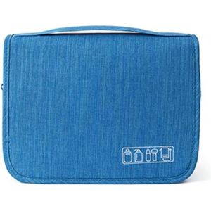 MAA-Sac de Toilette Suspendu de Voyage, Sac de Toilette imperméable à l'eau pour Hommes, Femmes Voyage d'affaires Sac de Toilette Pliable Rasage Salle de Bain Makeup Pack (Bleu) - Neuf