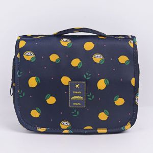 Trousse de toilette de voyage pour homme et femme, noire et imperméable. - Neuf