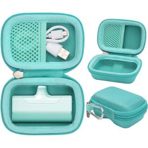 TRAHOO-Housse Protection Compatible avec iWALK/Veger/Charmast Compact de 4800/4500/3350mAh 5000mAh Batterie Externe Chargeur Power Bank(Vert,Housse Only) - Neuf