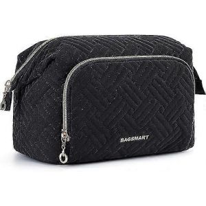 Sac de maquillage de voyage, sac cosmétique Trousse d¿organisation de maquillage, grande pochette grande ouverte pour femmes Sac à main pour accessoires de toilette Brosses - Neuf