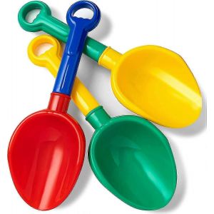 Pelles à sable pour enfants - grande taille Premium Abs pelle de plage en plastique parfaite pour les petites mains,10 pouces plus longue pelle à sable lot de 3 - Neuf