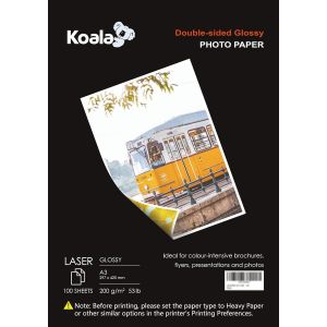 Papier Photo Double Face Brillant Pour Imprimante Laser, A4, 200 G/M², 100 Feuilles. Convient Pour L'Impression De Photos, Brochures, Certificats, Livrets, Flyers, Dépliants, Calendriers, Cartes - Neuf