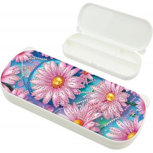 Eryi-Diamond Painting Trousse À Crayons Perle Diamant A Coller Trousse À Crayons Broderie Diamant Sac À Stylo Peinture Diamant Pencil Case Pour Université Fournitures Scolaires Et De Bureau Fleures - Neuf