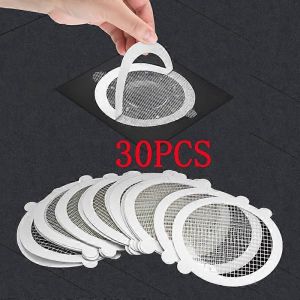 10pcs jetable douche drain attrape-cheveux couverture salle de bain &eacute;gout &eacute;vier drain cheveux cr&eacute;pine bouchon baignoires maille filtre autocollant - Neuf