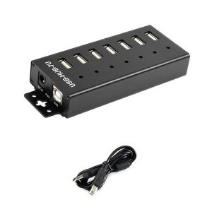 Adaptateur HUB USB industriel 7 canaux USB 2.0 Adaptateur HUB d'extension - Neuf