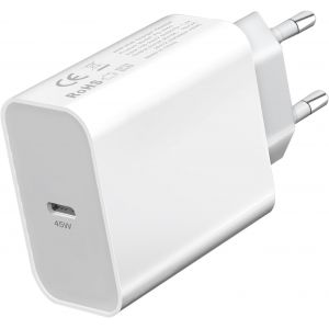 TRAHOO-45W Chargeur USB C Rapide pour Samsung Galaxy S25 ULtra/S24 Ultra/S23 FE/S25+/A56 5G/A36 5G/A26 A16 A55 5G/A25 A35 A15 A54 A53 A34 A33 S22 S21 S20 Z Fold 5 6 iPhone 15 16 Prise Adaptateur Sect - Neuf