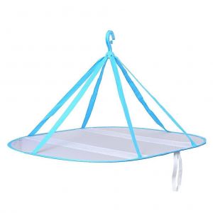 S&eacute;choir pliant V&ecirc;tements en maille S&egrave;che-linge suspendu Panier &agrave; v&ecirc;tements Filets pour sous-v&ecirc;tements V&ecirc;tements pour b&eacute;b&eacute;s Poup&eacute;e oreiller Jouets en peluche (bleu) - Neuf