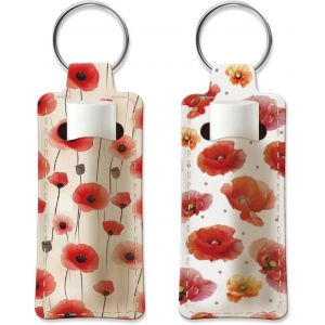 KAL-Porte Rouge &Agrave; L&egrave;vres Porte Cl&eacute;s Boho Porte Baume &Agrave; L&egrave;vres &Eacute;lastique En Tissu De Plong&eacute;e Porte Cl&eacute;s Porte Rouge &Agrave; L&egrave;vres Portable Sacs Porte - Neuf