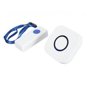 Bouton D'appel Du TéLéAvertisseur Sans Fil Pour Soignant, RéGlage Du Volume à 4 Niveaux, SystèMe D'alerte D'urgence Pour Les Patients âGéS à Domicile, Prise Ue 100-240 V - Neuf