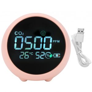 XYONG Detecteur de dioxyde de carbone 4 en 1, detecteur de temperature, testeur d'humidite, lampe de nuit, moniteur de qualite de l'air - Neuf