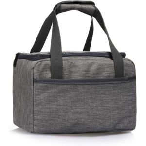 Sac &agrave; D&eacute;jeuner Isotherme, 9L Sac Repas Lunch Bag, Sac Repas Pliable, Sac Pique Nique en Toile de Coton, Portable Sac pour Lunch Box pour Fille Gar&ccedil;on Femme Homme Bureau Ecole (B) - Neuf