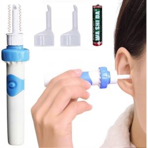 Le C&eacute;rumen De Suppression De Kit Avec 2 Machine De Remplacement Des T&ecirc;tes, Coffre-Fort Oreille Nettoyant Efficace De L'enl&egrave;vement De C&eacute;rumen, Fonctionnant Sur Batterie - Neuf