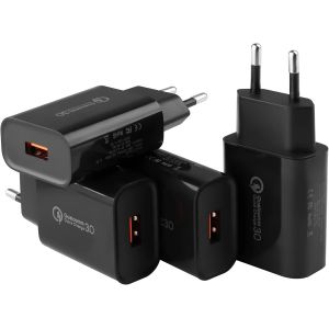 4 Pi&egrave;ces Usb Chargeur M&acirc;le,18w Quick Charge 3.0 Chargeur Rapide Pour Samsung S23 S22 S21 S20 S10 S6 S7 S8 S9/Edge/Plus/Active,A03 A13 A51 A53,Note 5/8,Note 9/10 Et Autres Smartphones/Appareils - Neuf