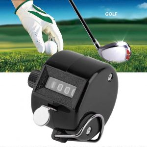 4 Chiffres Portable Tally Compteur Manuel Palm Clicker Nombre Comptage Golf Noir - Neuf