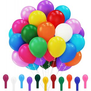 110 Ballons Anniversaire Multicolore Pack Couleur Assorties, 12 Inch Ballon Helium De Baudruche, 11 Couleur Ballons Gonflables Pour D&iquest;&iquest;coration Anniversaire, Mariage, Baby Shower, F&iquest;&ordm;te - Neuf