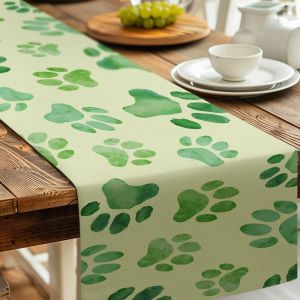 Eryi-Chemin De Table À Empreintes De Pattes, 33x183cm Tapis De Table De Décoration De Fête D'anniversaire De Chiot Décoration De Table De Salle À Manger De Cuisine De Ferme Pour Le Fête De Cuisine - Neuf