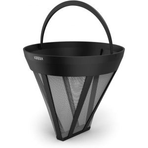 KAL-Filtre À Café Permanent Taille 4 (Filtre Permanent Café Taille 4 Pour Machine À Café, Filtre À Café Réutilisable, 120 Mailles, Remplace Les Sacs Filtrants En Papier, Anse, Passe Au - Neuf
