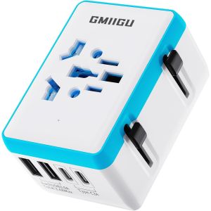 ERYI-Adaptateur Prise Universelle Avec 2 Usb Et 2 Type C Adaptateur Prise De Voyage International Pour Uk Usa Irlande Japon Austuralie Chine Thaïlande Mexique Inde Chargeur Universel Plus De 200 - Neuf