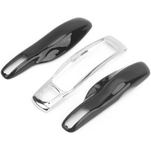 Voiture T&eacute;l&eacute;commande Porte-cl&eacute;s &eacute;tui Garniture Housse de Protection Cl&eacute; &agrave; Distance Coque de Remplacement pour 911 Panamera Macan Boxster(Noir) - Neuf