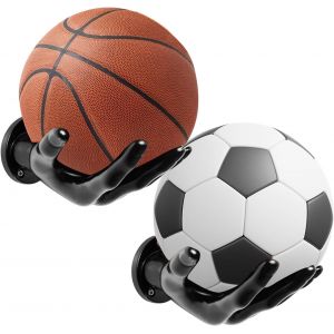 Acdsgd-Lot De 2 &Eacute;tag&egrave;res De Rangement Cr&eacute;atives En Forme De Palmier Pour Ballons De Basketball, Ballons De Football, Support De Ballon De Football, Support De Ballon De Basket-Ball, Support Mural - Neuf