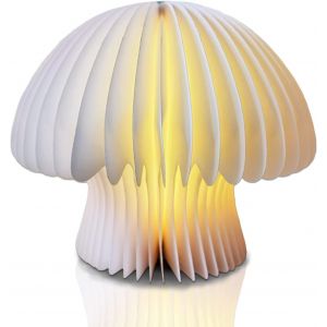 Lampe champignon (bambou) Lampe livre pliante en bois, roman - Neuf