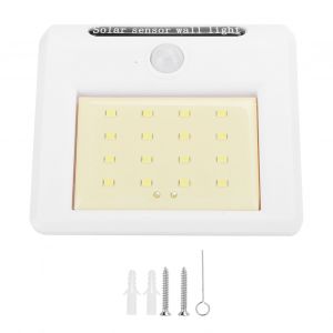 Hjlian Applique Murale 2 En 1 A 16 Led Pour Cour, Eclairage Solaire D'exterieur A Induction Infrarouge - Neuf