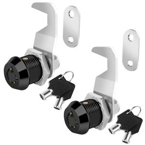 Serrure de boîte à outils noire avec clé,RV LOCK CM1917 CM1930 1-1/8-Inch - Neuf