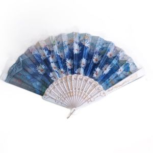 Promotion ! &Eacute;ventail Cr&eacute;ateur 'carmen' Bleu (Fleurs) - 23 Cm - Neuf