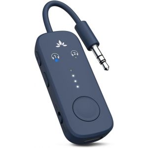 Relay ¿ Adaptateur Bluetooth 5.3 Pour Avion Avec Qualcomm Aptx Adaptive, 2 Airpods/Casques Pris En Charge, 20H D¿Autonomie, Emetteur Audio Sans Fil 3,5Mm Pour Vol, Voyage, Gym Sport - Neuf