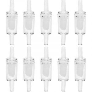 Vanne De Contrôle De Débit D'air D'aquarium Clapet Anti-Retour Unidirectionnel Réservoir De Poissons D'aquarium Pompe À Air D'oxygène Clapet Anti-Retour 10pcs (Blanc)- - Neuf