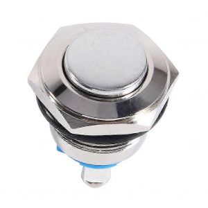 12V 16mm étanche voiture véhicule métal momentané bouton-poussoir ON/OFF klaxon interrupteur - Neuf