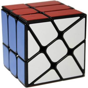 YONGJUN YJ Moulin &agrave; Vent V2 3x3 Cube YJ Roue Fenghuolun 3x3x3 Twisty Puzzle Lisse Magic Cube Casse-t&ecirc;te Puzzle Jouets (Noir) - Neuf