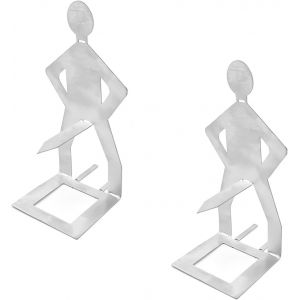 ASFASFq-4 Pièces Support Barbecue (205x65mm) Portable pour Saucisses et Grillades | Support de Cuisson en Acier Inoxydable Pliable | Anti-Brûlure et Nettoyage Facile | Accessoires Barbecue - Neuf