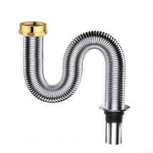 Flexible &Eacute;vier Tuyau D'&eacute;vacuation De 120 Cm En Acier Inoxydable, Durable Et Fiable Pour Les &Eacute;viers De Cuisine, Taille Universelle - Neuf