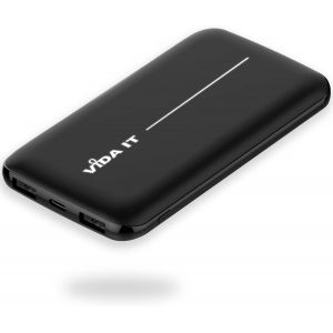 JGD-Slim 5V 2A Batterie Externe 10000mAh pour Veste Doudoune Gilet Chauffant USB Power Bank Chargeur Portable pour iPhone 13 15 Pro Max Samsung A15 A35 5g Huawei Batterie de Secours Rechargeable - Neuf