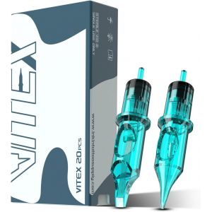 Aiguille Tatouage 5rm 20 Pi&egrave;ces,Cartouche Tatouage #10 Bugpin 0,30mm Round Magnum Avec Membrane,Vitex Professionnelles Jetables St&eacute;rile Aiguilles Tatouage Pour Machine A Tatouer (1015rm) - Neuf