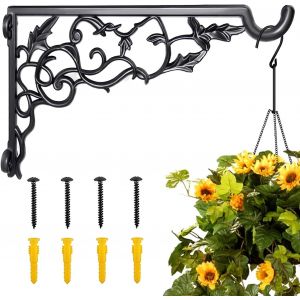 MEVRONISSHOP-Support de plante &agrave; suspendre, en forme de vigne de rose, en aluminium massif, robuste, r&eacute;sistant &agrave; la rouille, support de suspension pour plantes, panier, lanterne, carillon &eacute;olien (1 p - Neuf
