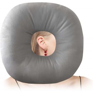 Trahoo-Coussin De Piercing - 28 X 28 X 8 Cm - Pour L'oreille - Contre Les Douleurs À L'oreille - Coussin Donut Pour Les Personnes Dormant Sur Le Côté - Pour Soulager La Douleur Dans L'oreille, Anneau - Neuf