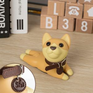 Butée de porte en silicone Shiba Inu, butée de porte en forme de chien mignon, adaptée à la maison et au bureau - Neuf