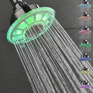 Lkjkj-Pomme De Douche Lumineux, 2 Modes Pommeau De Douche Led, Pomme De Douche Couleur, 7 Couleurs Changent Automatiquement - Neuf