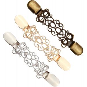 Kjdal-3 Pi&egrave;ces &Agrave; Cardigan Vintage Pour Femmes,Cinch Clip Et &Eacute;pingles Pour Femmes,Clip Chemise Pour Cardigans,Pince &Agrave; Cardigan De V&ecirc;tements Multifonctionnels Pour Femmes,Attache Cardigan. - Neuf