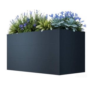 Bc-Elec - Shwrb003 Bac Potager Sur&eacute;lev&eacute; Jardini&egrave;re En Acier Galvanis&eacute; Poudr&eacute; 150x75x77cm  Anthracite - Neuf