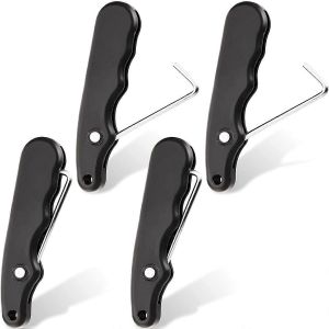 4 Pièces Extracteur De Lacet De Chaussure Pliant, Outil De Serrage De Lacet Portable, Tendeur De Lacet De Patin Pour Patins À Glace Skat - Neuf