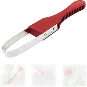 Desherbeur Manuel,Arrache Mauvaise Herbes Jardinage,Outils Jardinage,Couteau Désherbeur en Acier Inoxydable,Désherbeurs Manuels avec Poignée en Plastique pour Désherber,Desserrer,Rouge - Neuf