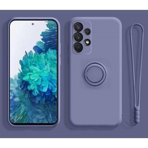 Fghbb-Coque Pour Samsung Galaxy A14 5g, Coque Magnétique Avec Anneau Rotatif À 360 ° Mince Coque Antichoc Silicone Avec Plaque Métallique, Aimant Support De Voiture Housse Bumper, Gris - Neuf