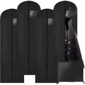 Jexnovashop-4 Housse Robe De Mari&eacute;e, 180cm X 60cm Housse Robe Longue, Housse Robe De Mari&eacute;e Pliable Avec Une Fermeture &Eacute;clair, Convient Pour Les V&ecirc;tements, Les Robes, Les Vestes, Robe De Mari&eacute;e, Jupe - Neuf