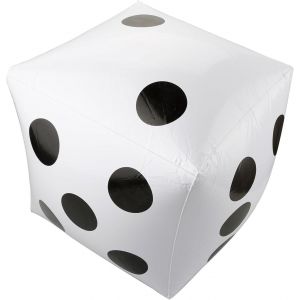 KAL-Jouet De Dés Gonflable, Dés Géants De 30 Cm, Ballon De Dés Géant, Jouet Gonflable, Dés Gonflables 12 X 12 Pouces Pour Jeux De Pelouse, Fête À La Piscine - Neuf