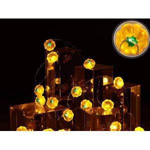 Guirlande Lumineuse Citrouille 3m 30 Led Avec T&eacute;l&eacute;commande Et Minuterie - Neuf