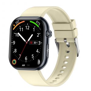 Montre Connect&eacute;e &Eacute;cran Amoled 1.95 Pouces Ecg &Eacute;tanche Bluetooth Autonomie 10 Jours Jaune Yonis - Neuf